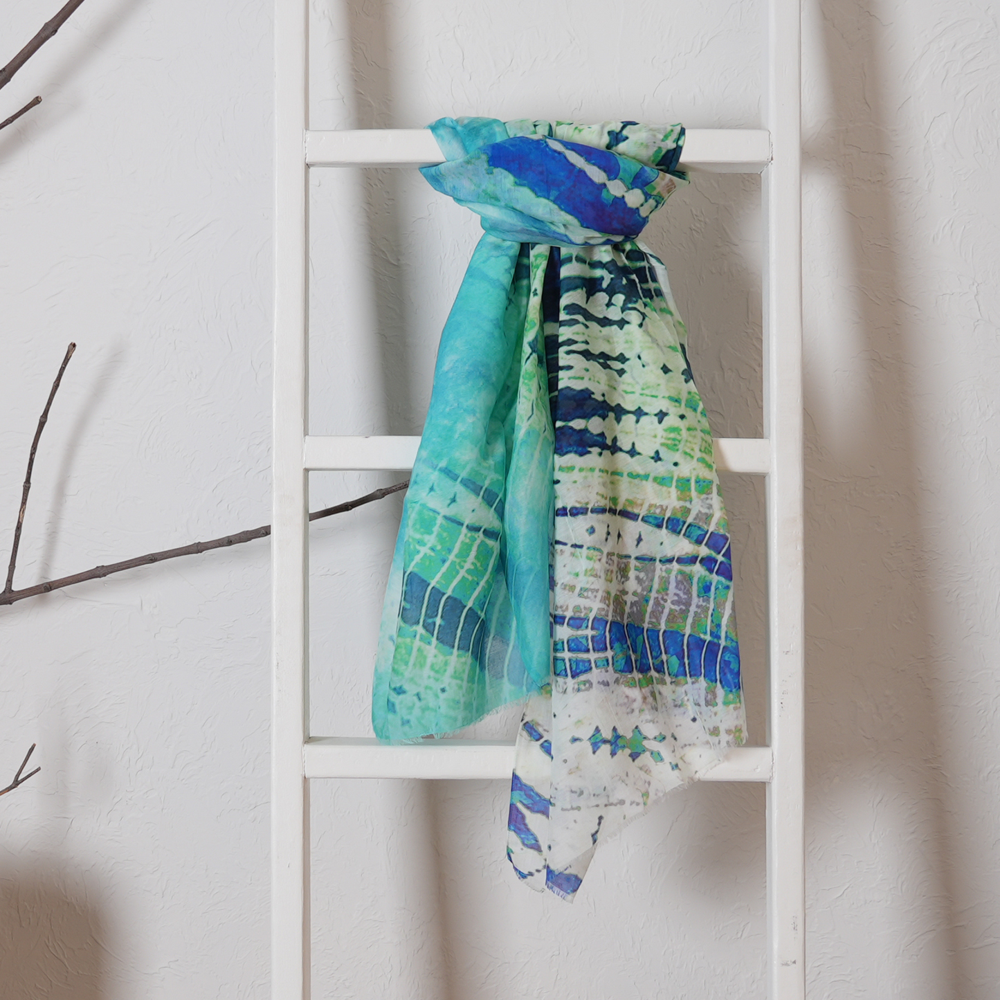 Ocean Whisper-Cotton Silk Stole