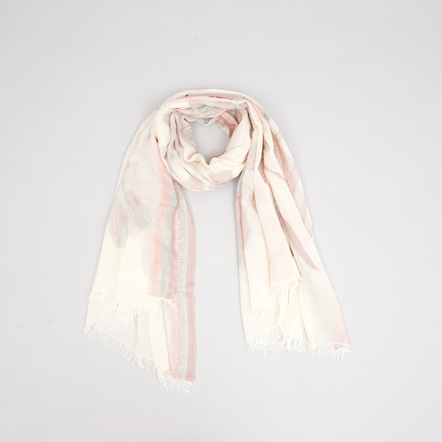 Whispering Petals- Cotton Stole