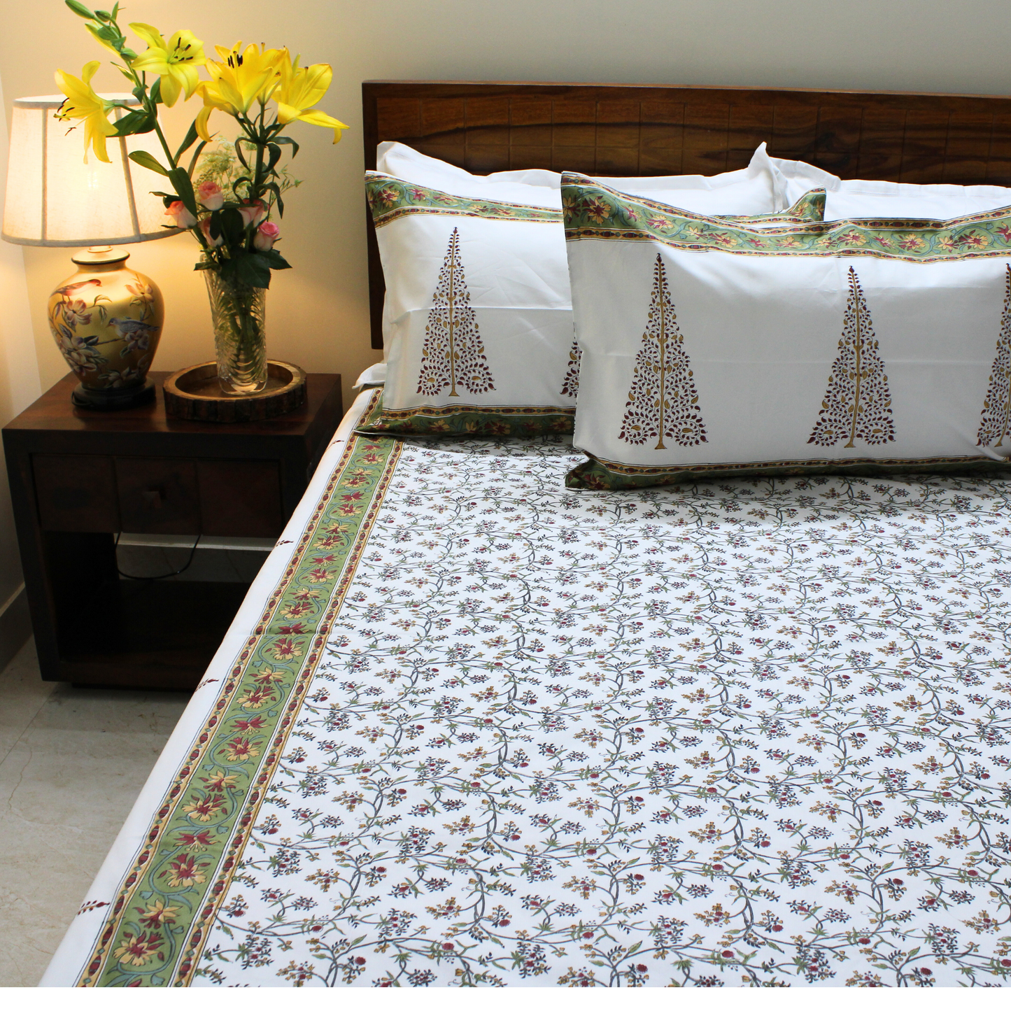 Anandbagh Handblock Bedsheet