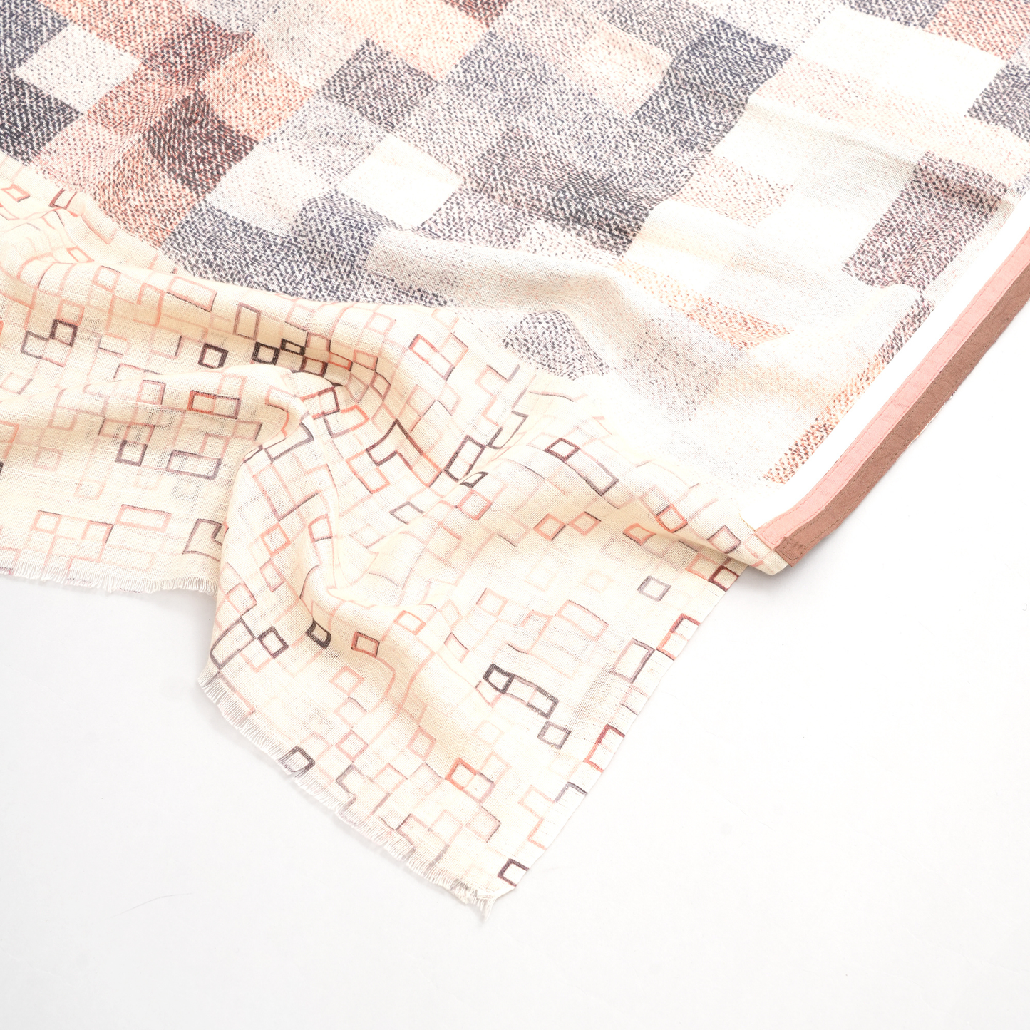 Urban Mosaic-Cotton Linen Stole