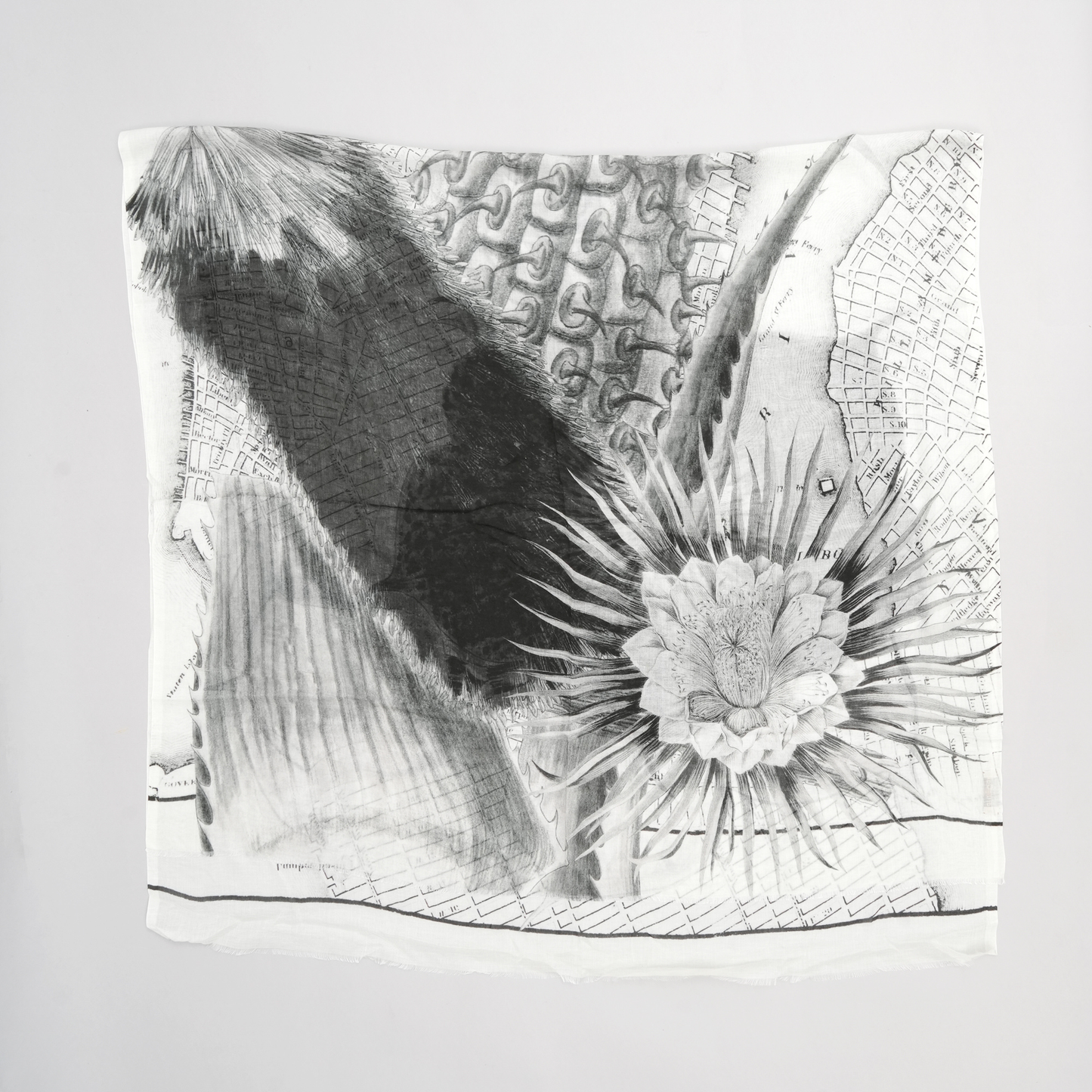Botanical Sketch- Modal Cotton Stole