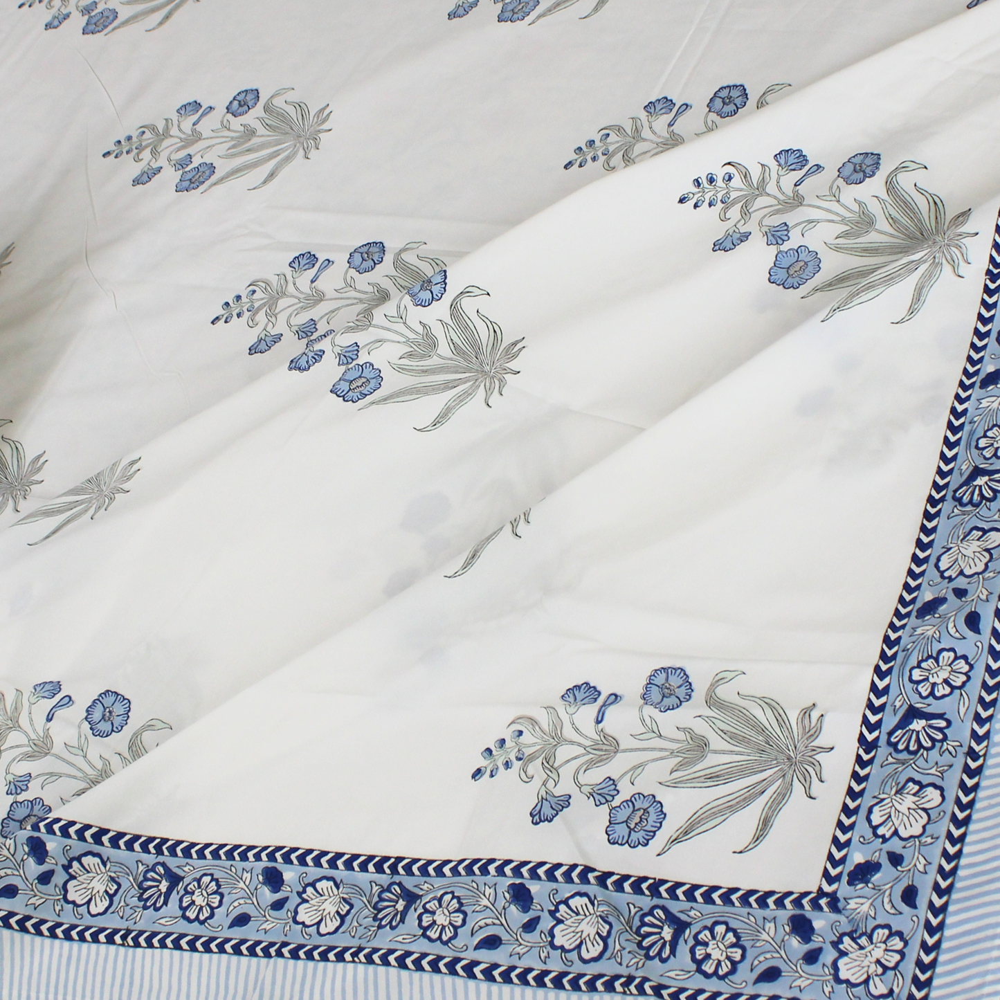 Colours Of The Garden-Handblock Bedsheet