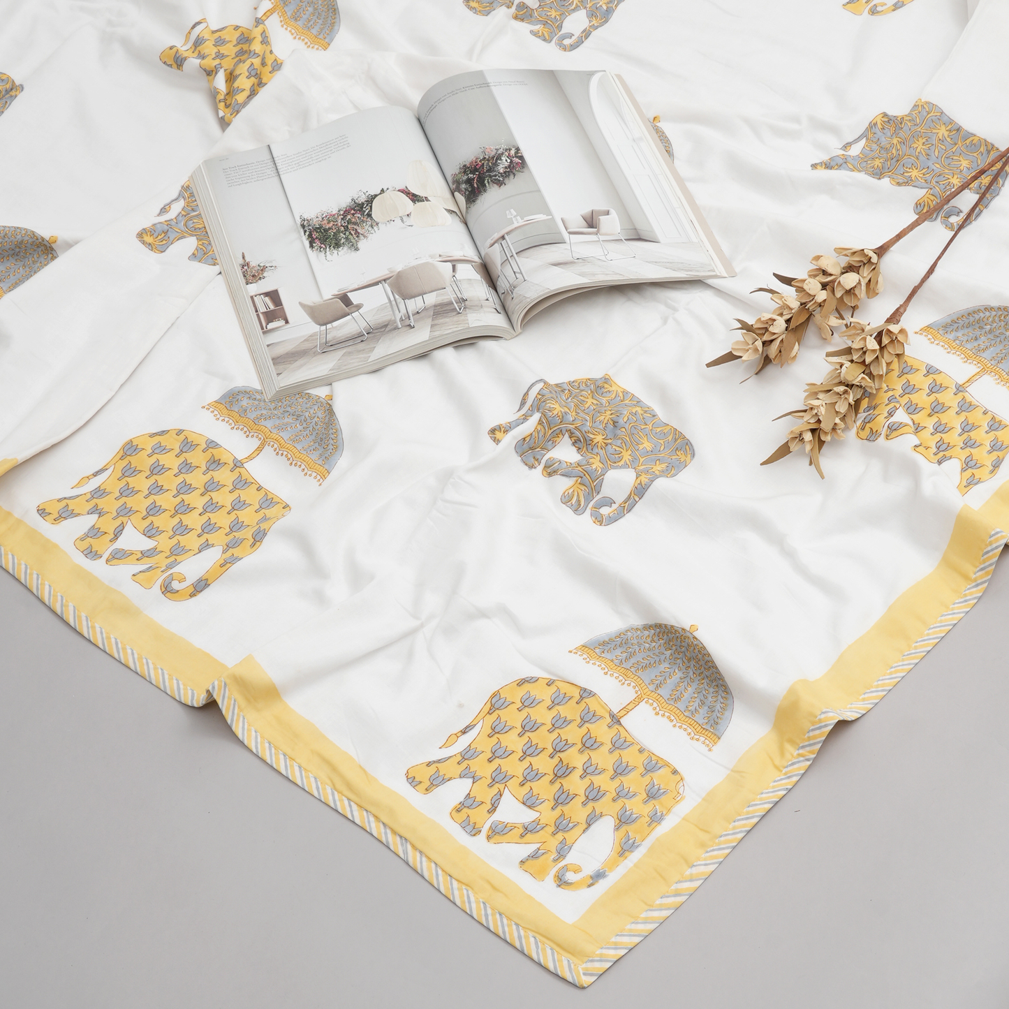 Kainaat Handblock Print Dohar Set