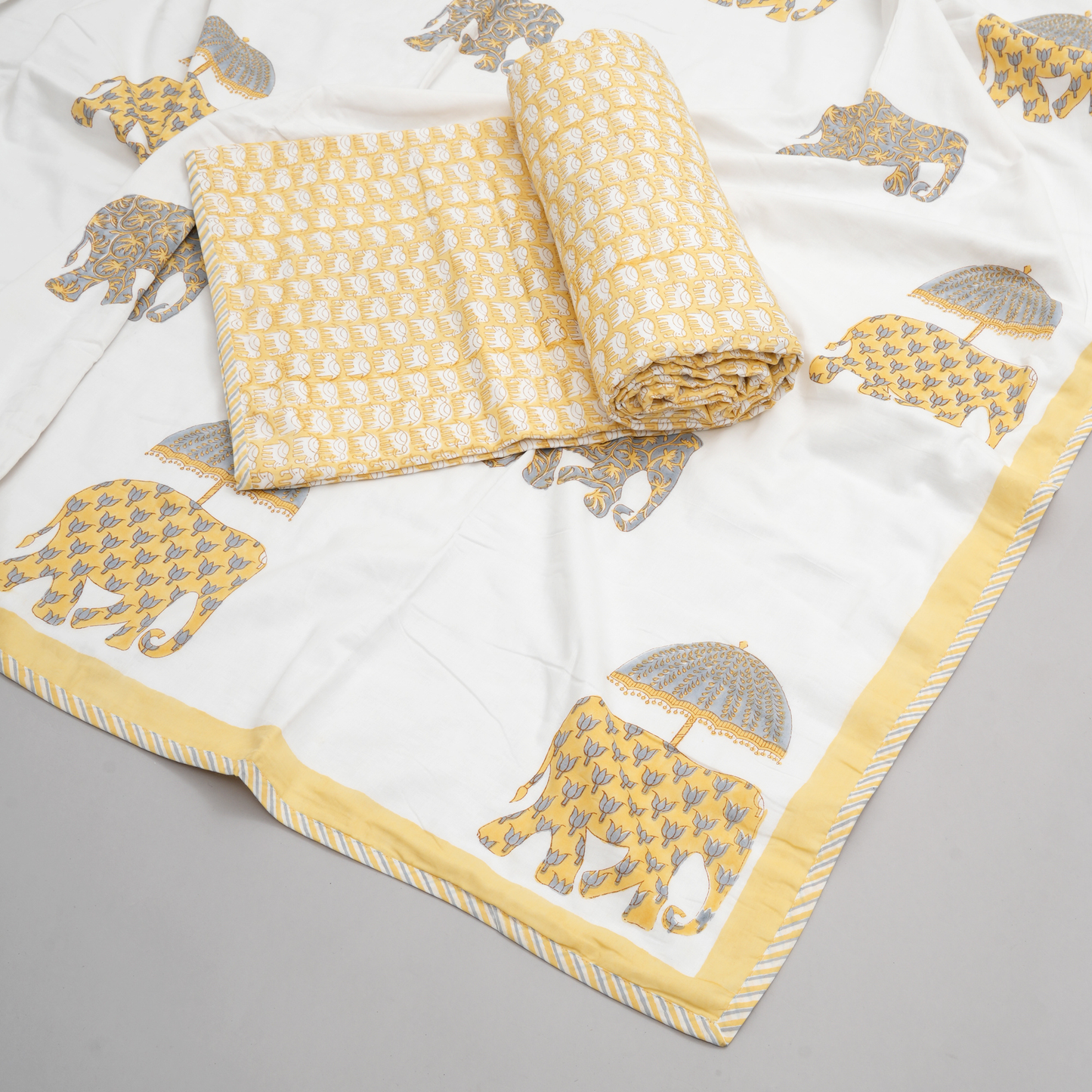 Kainaat Handblock Print Dohar Set