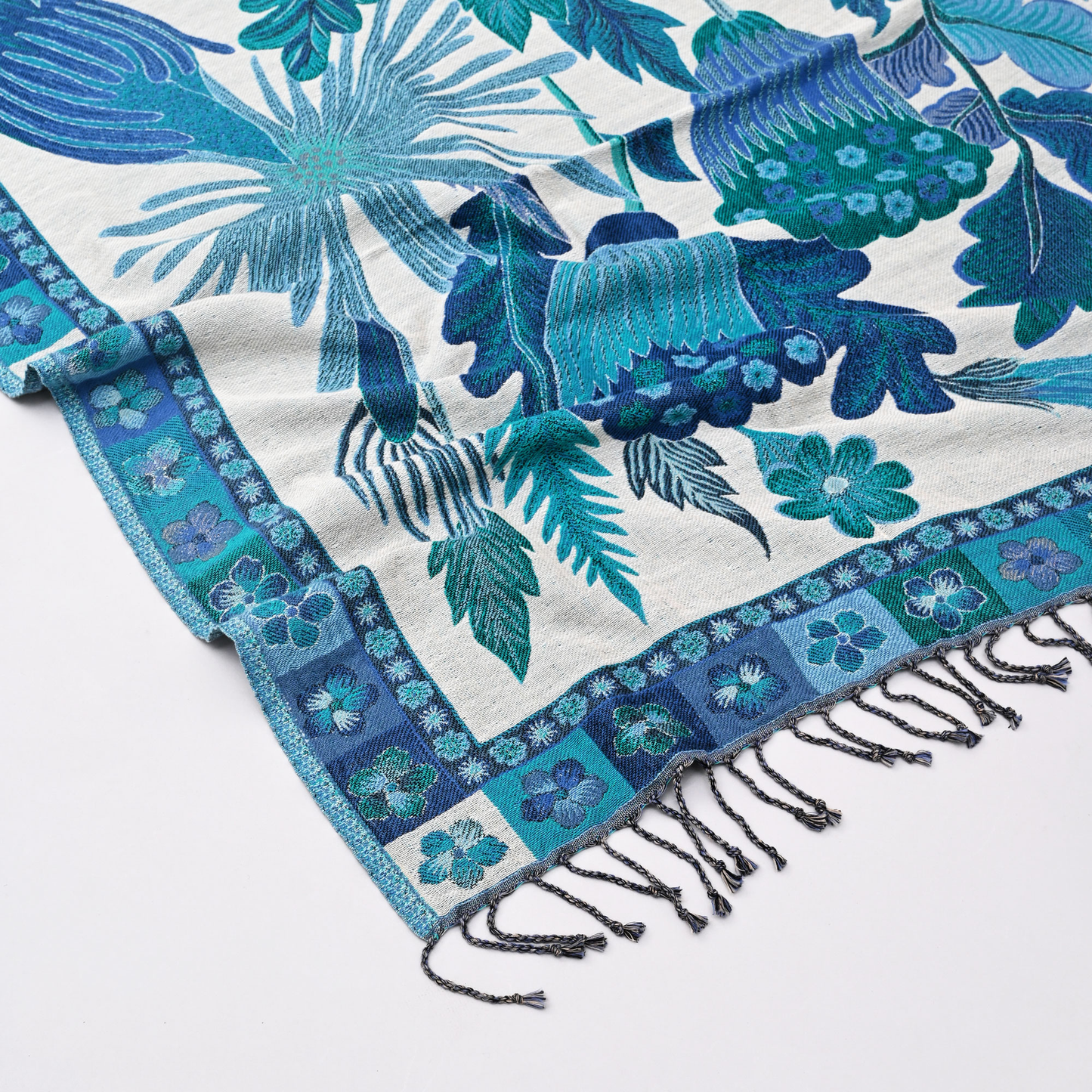 Azure Bloom Throw