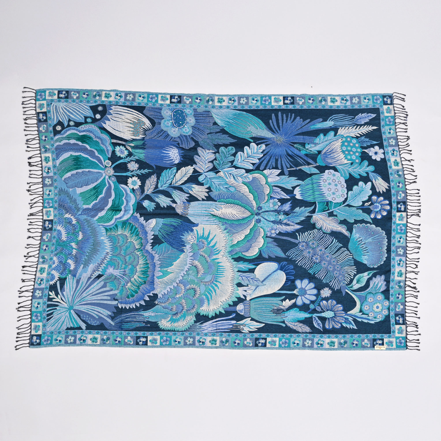 Azure Bloom Throw