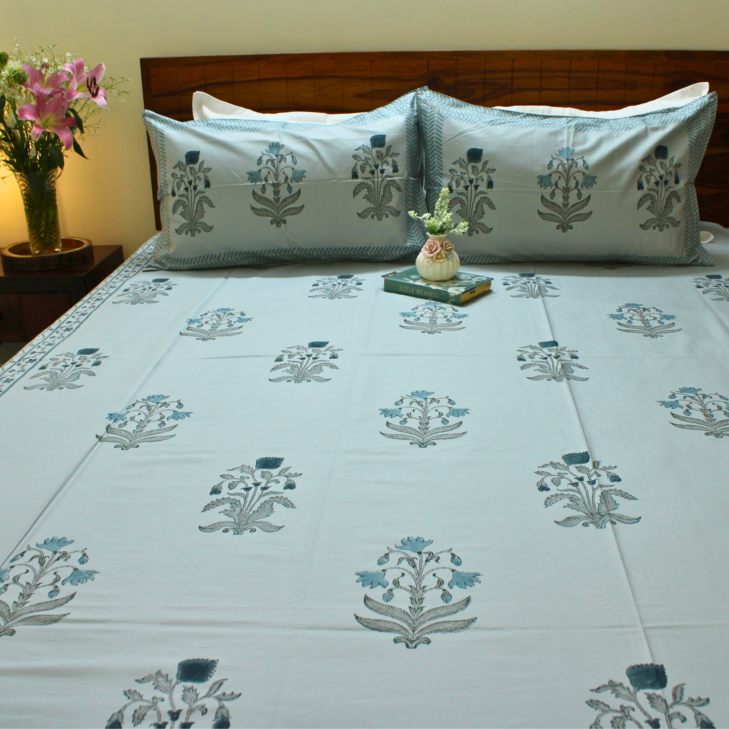 Anandbagh Handblock Bedsheet
