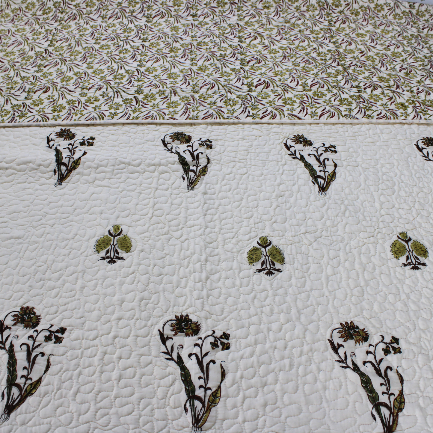 Anand Bagh-Handblock Quilted Bedcover