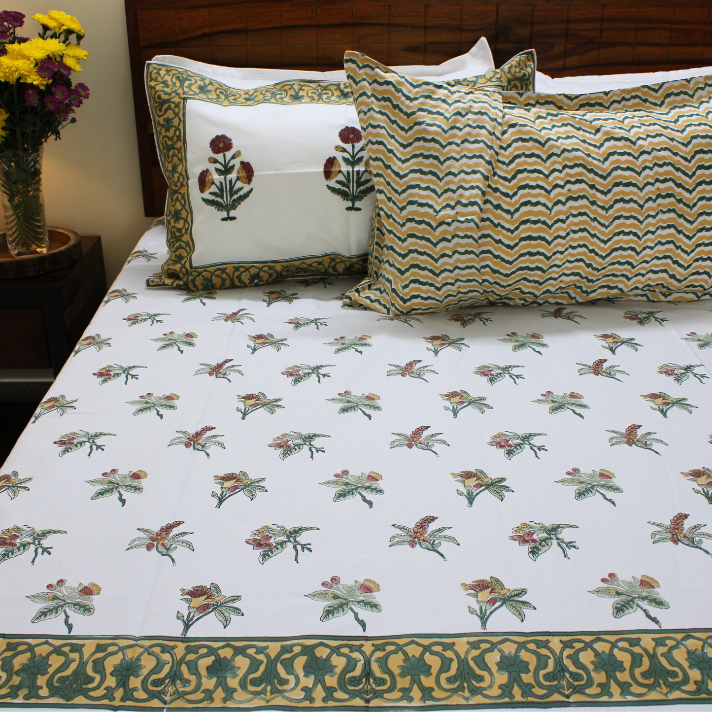 Anandbagh Handblock Bedsheet
