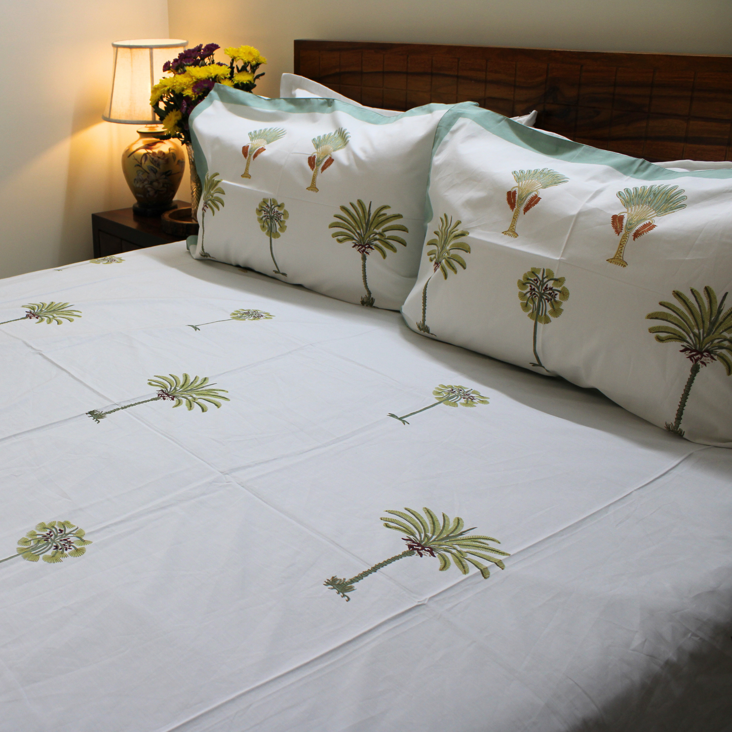 Colours Of The Garden-Handblock Bedsheet