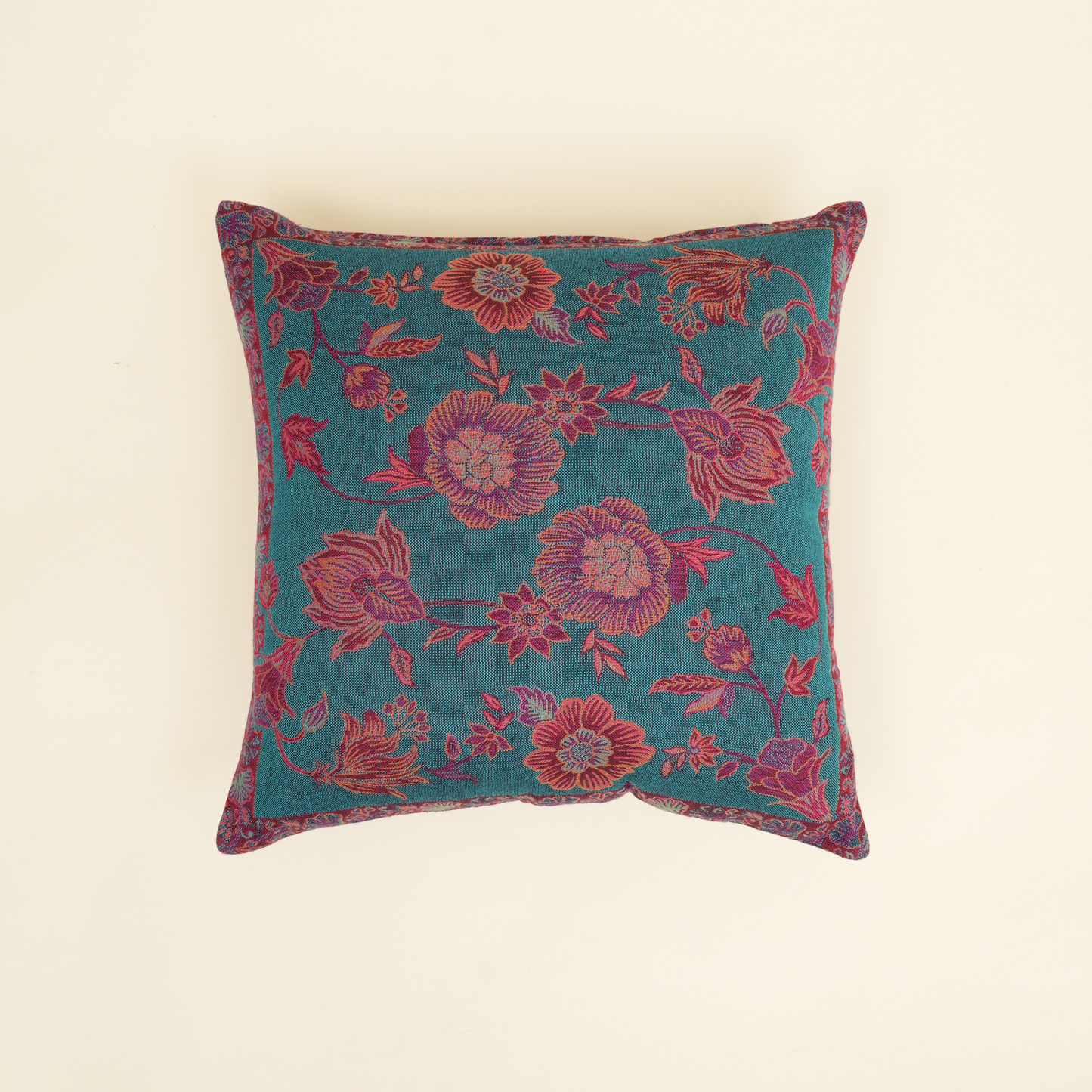 The Earth Collection- Floral Teal Cushion Cover Set