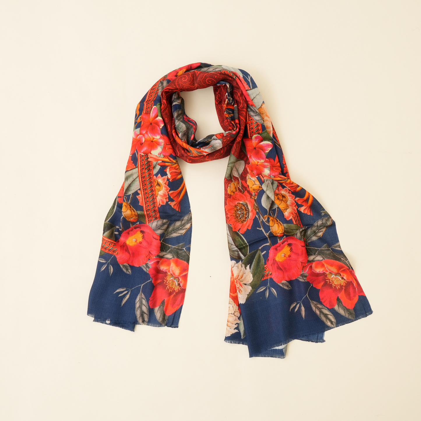 Midnight Bloom-Bamboo Modal Stole