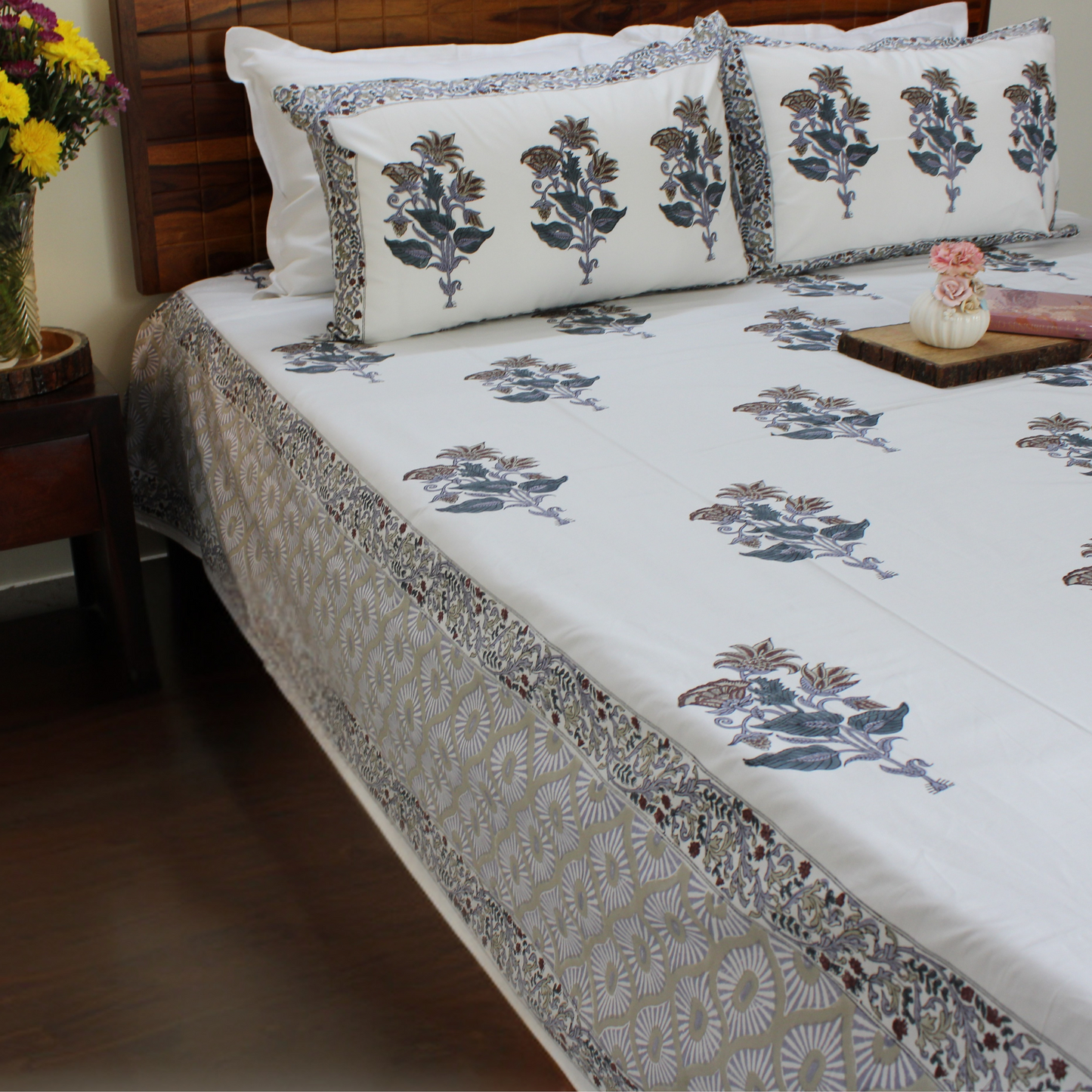 Anandbagh Handblock Bedsheet