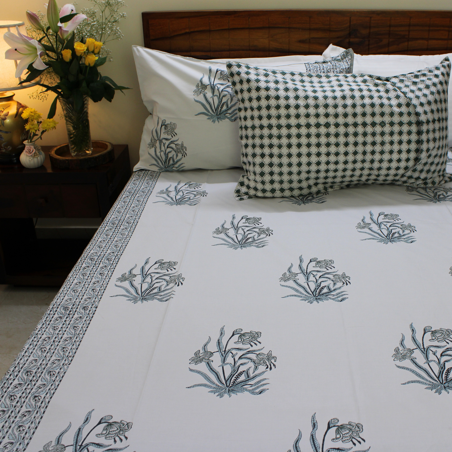 Anandbagh Handblock Bedsheet