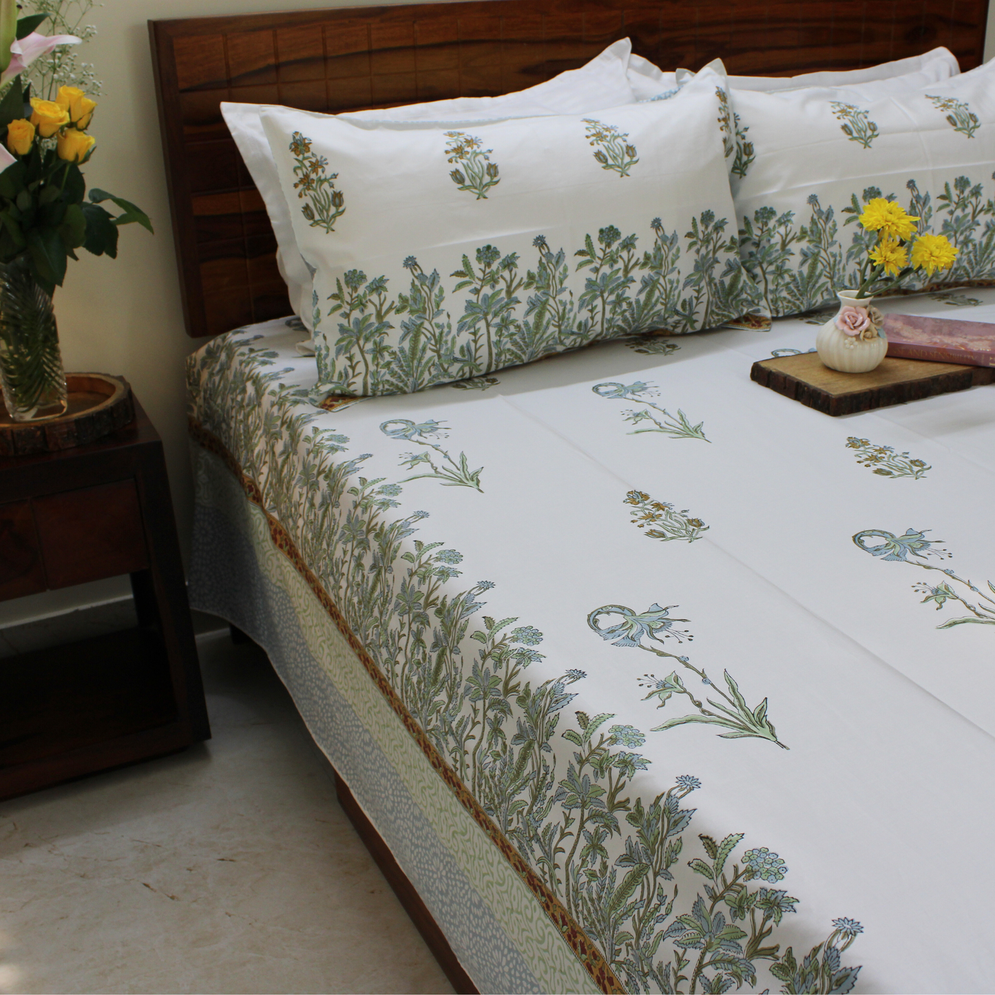 Anandbagh Handblock Bedsheet