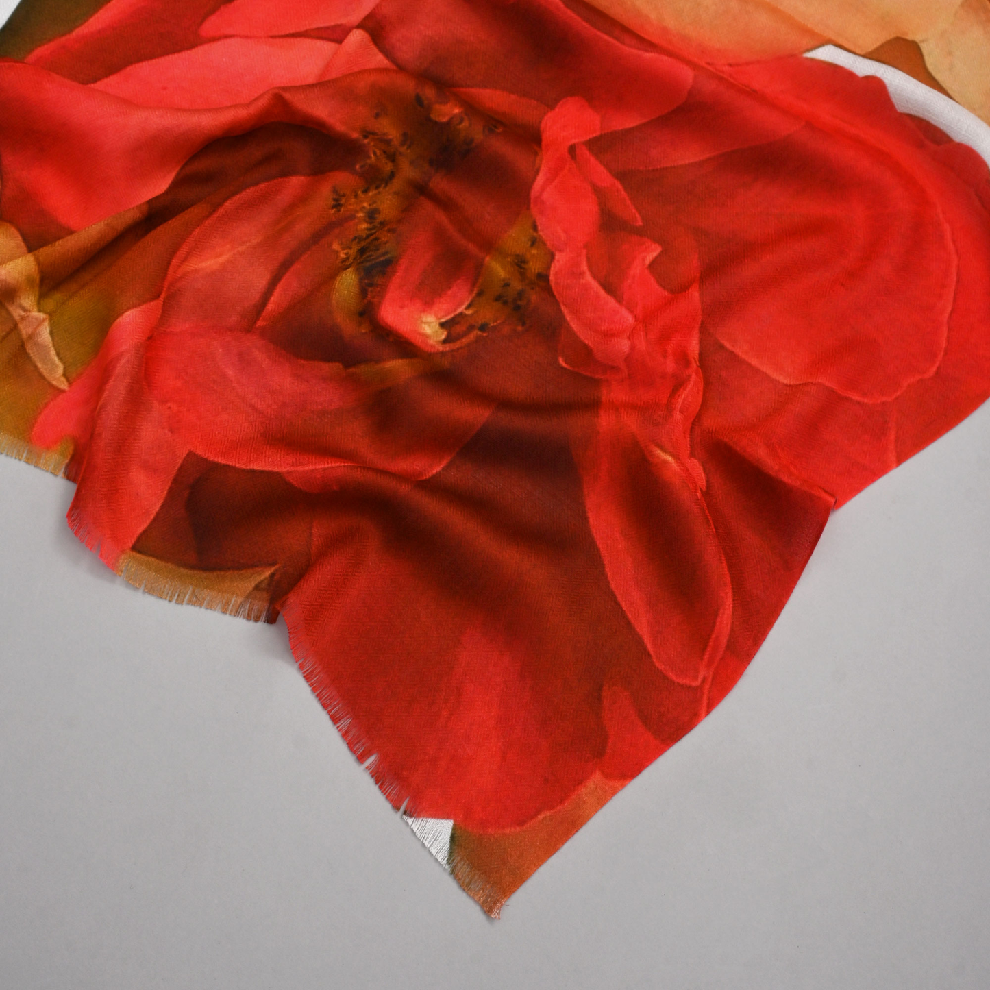 sustainable fashion accessories, luxury scarves, floral wraps, earth and oak