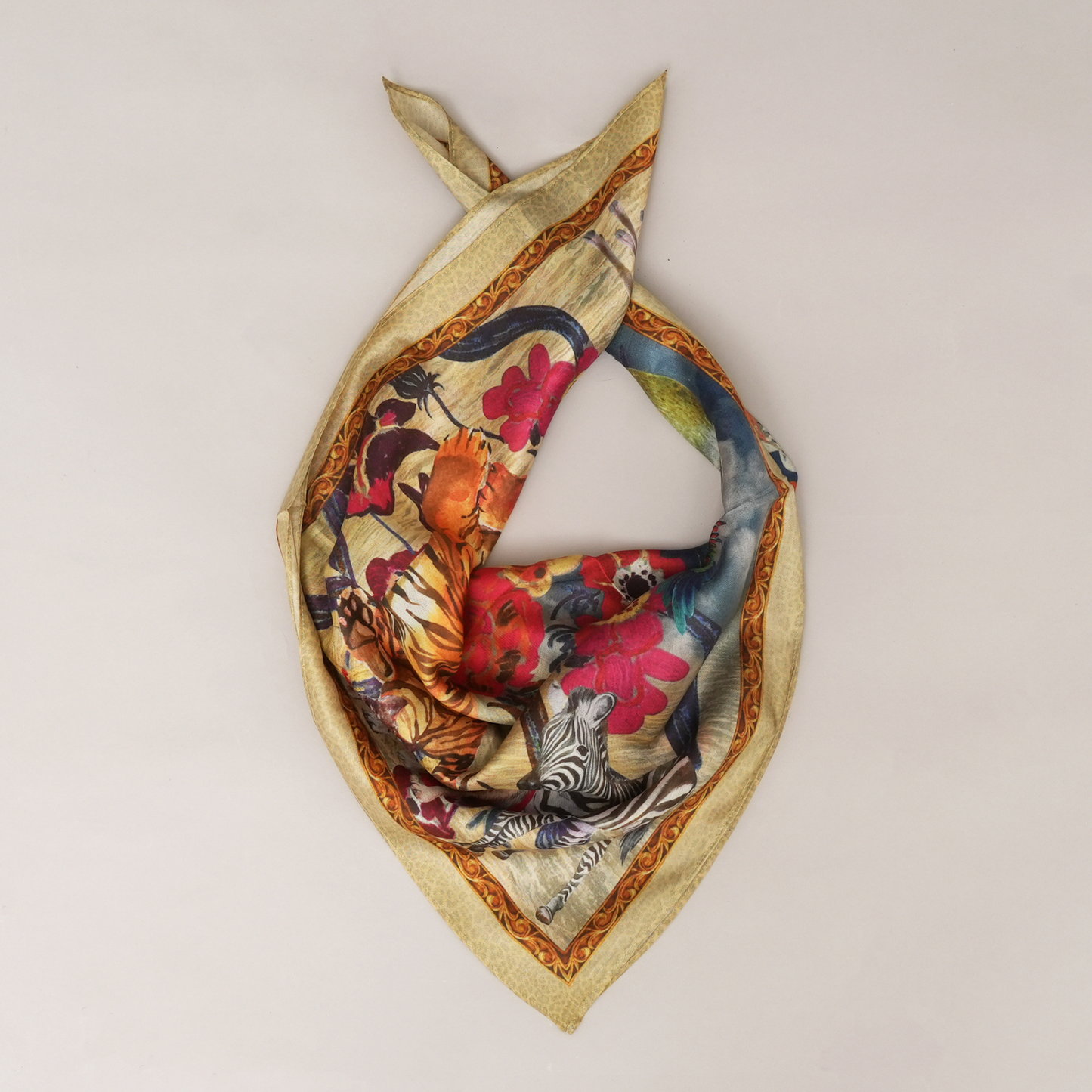 Wild Eden-Mulberry Silk Scarf