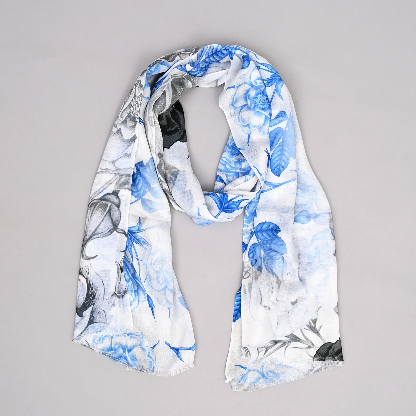 Frosted Petals-Bamboo Modal Stole