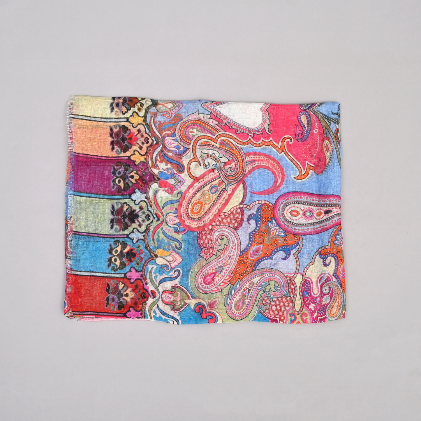 Boheme Paisley-Linen Stole