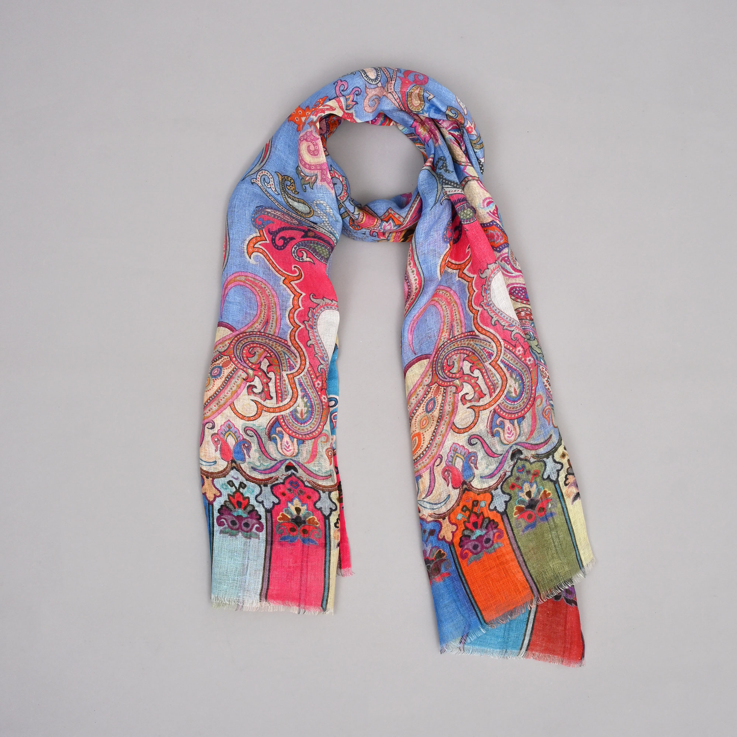 Boheme Paisley-Linen Stole