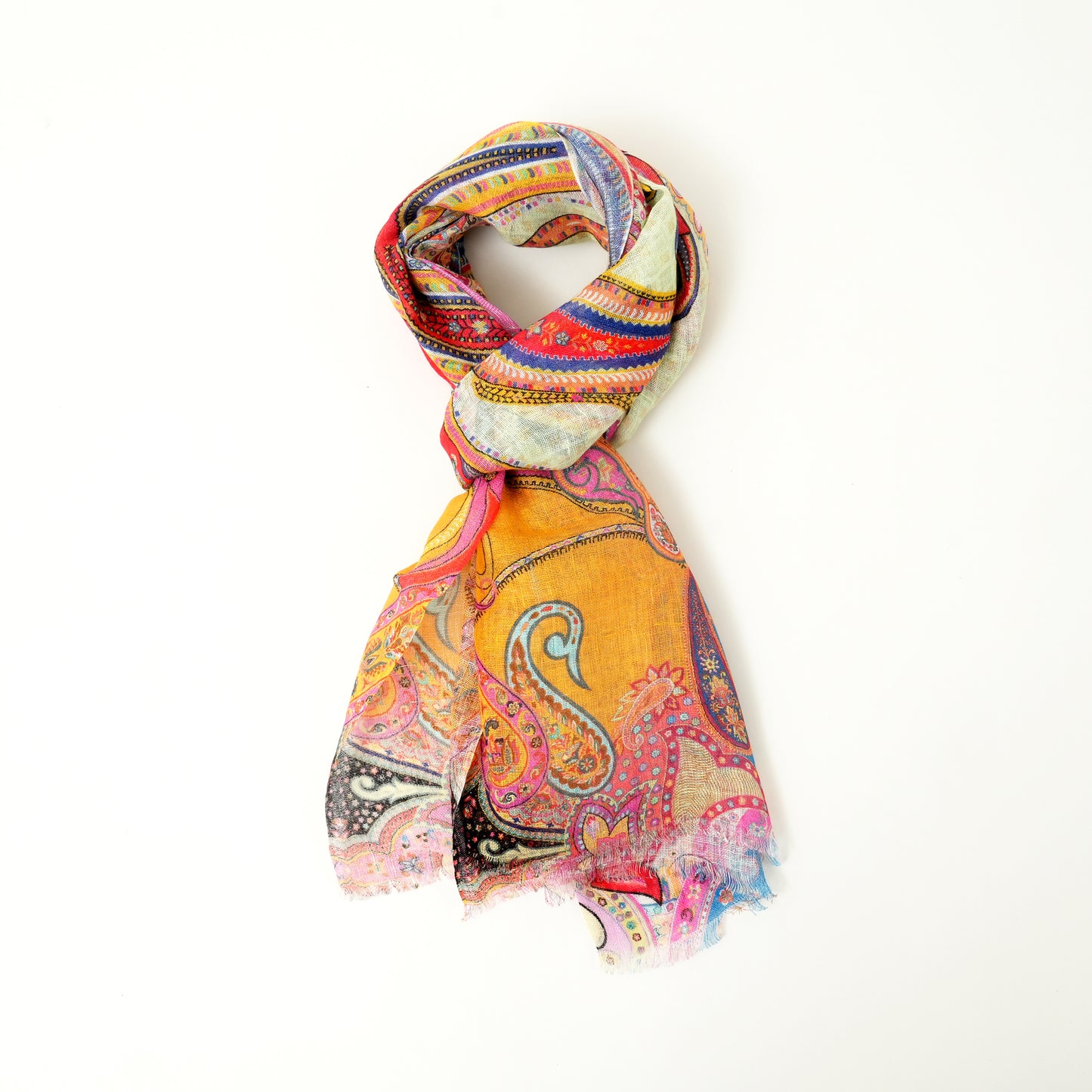 Paisley Pop Linen Stole