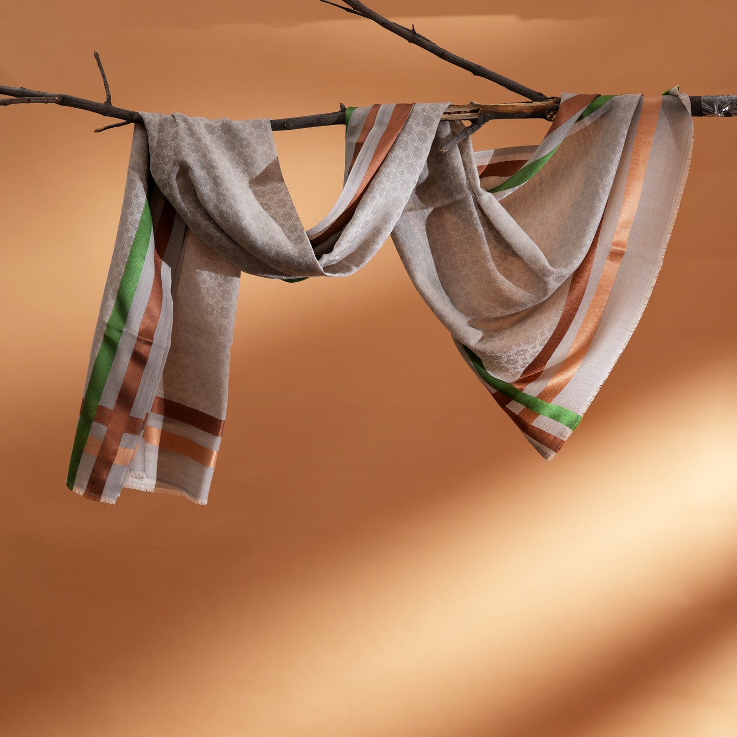 Groove & Sand Wool Silk Stole