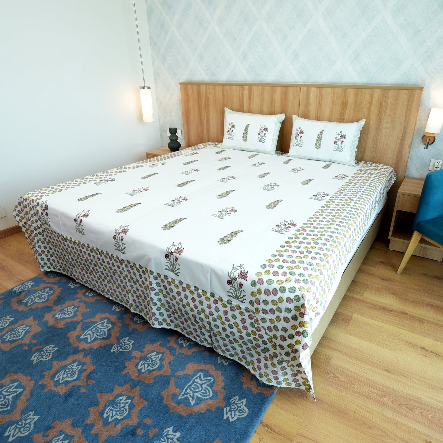 Handblock Bedsheet by earthandoak