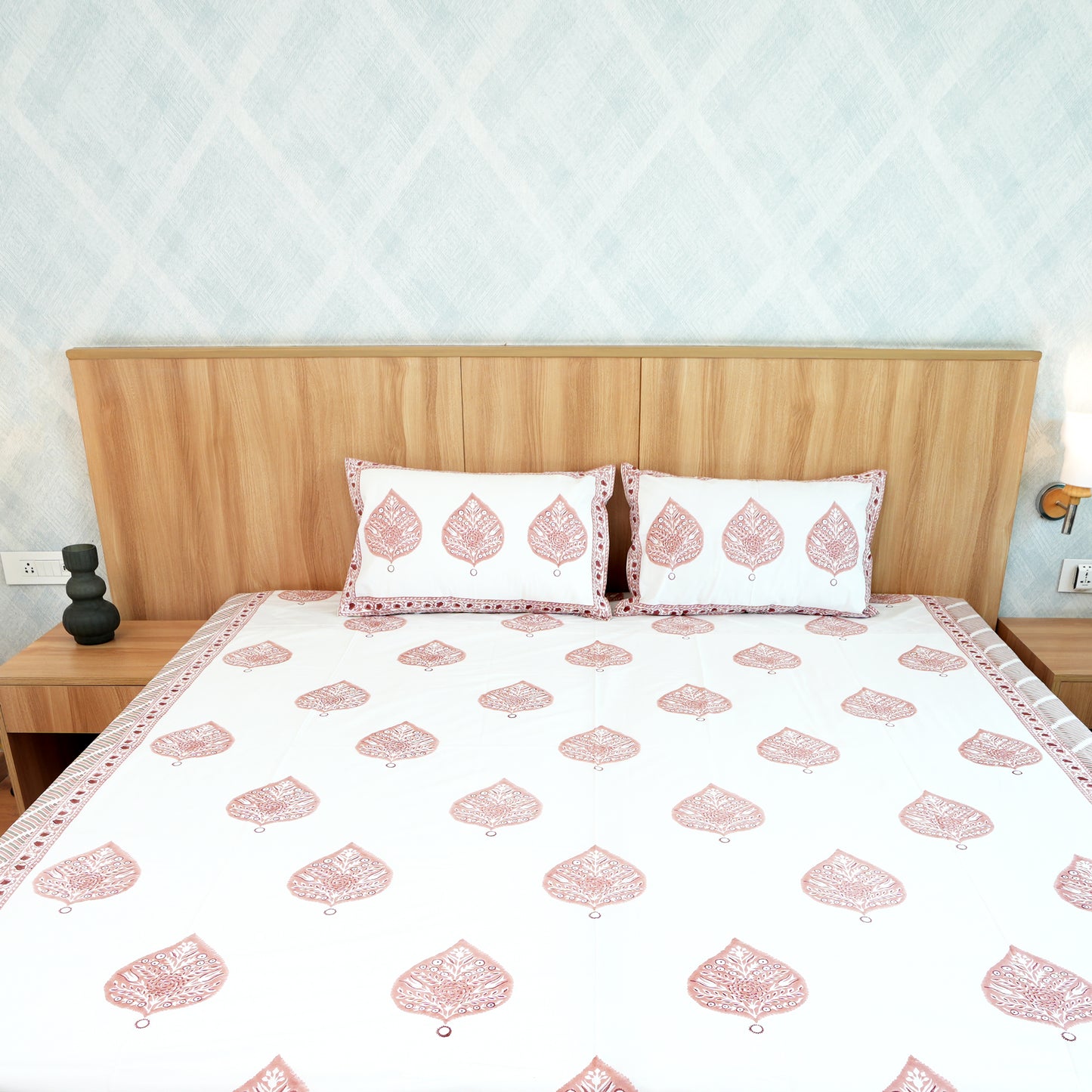 Handblock Bedsheet, Cotton Bedsheet, Anandbagh Bedsheet, Queen Size Bedsheet, King Size Bedsheet, Indian Handblock Print