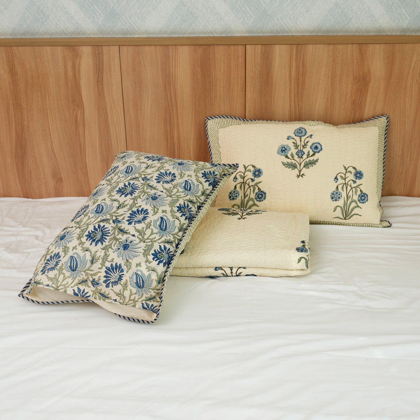 Anand Bagh-Handblock Quilted Bedcover