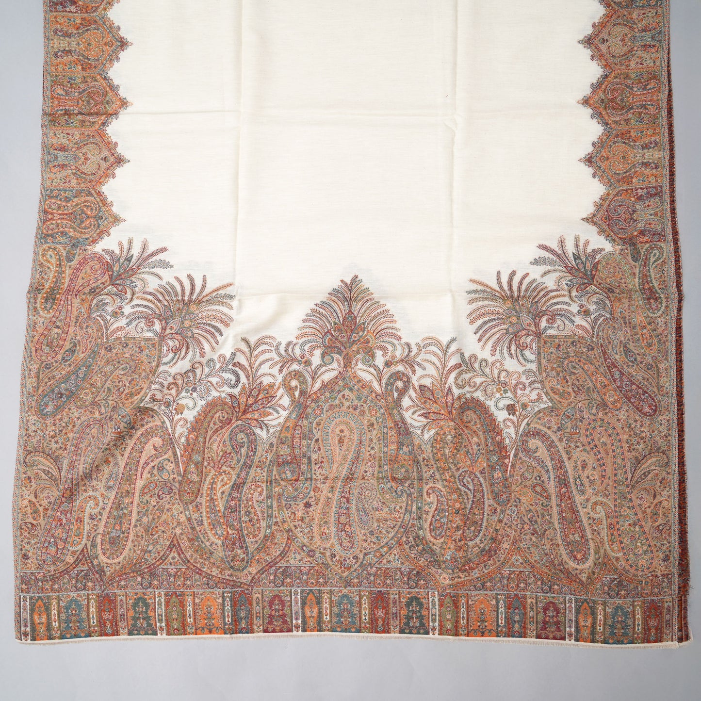 Paisley Border Fine Wool- Shawl