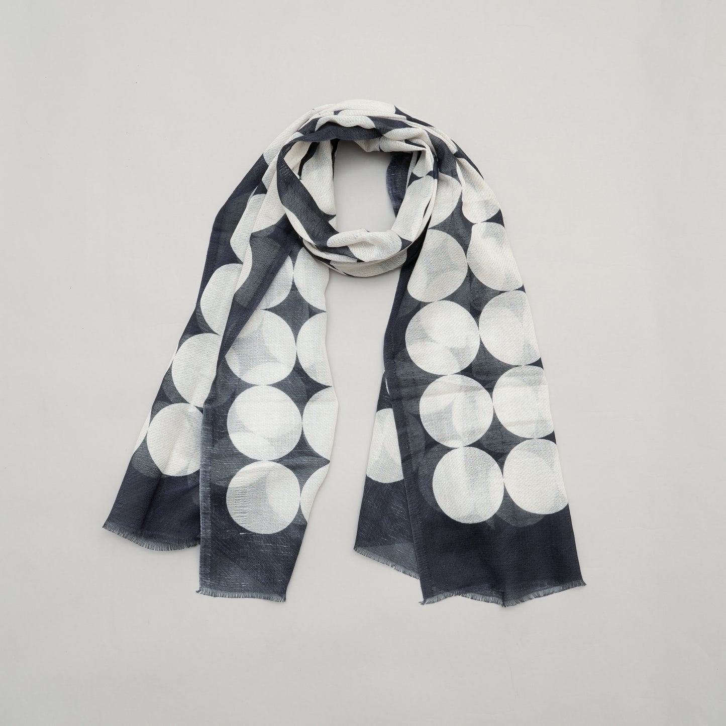 Vintage Polka-Cotton Linen Stole
