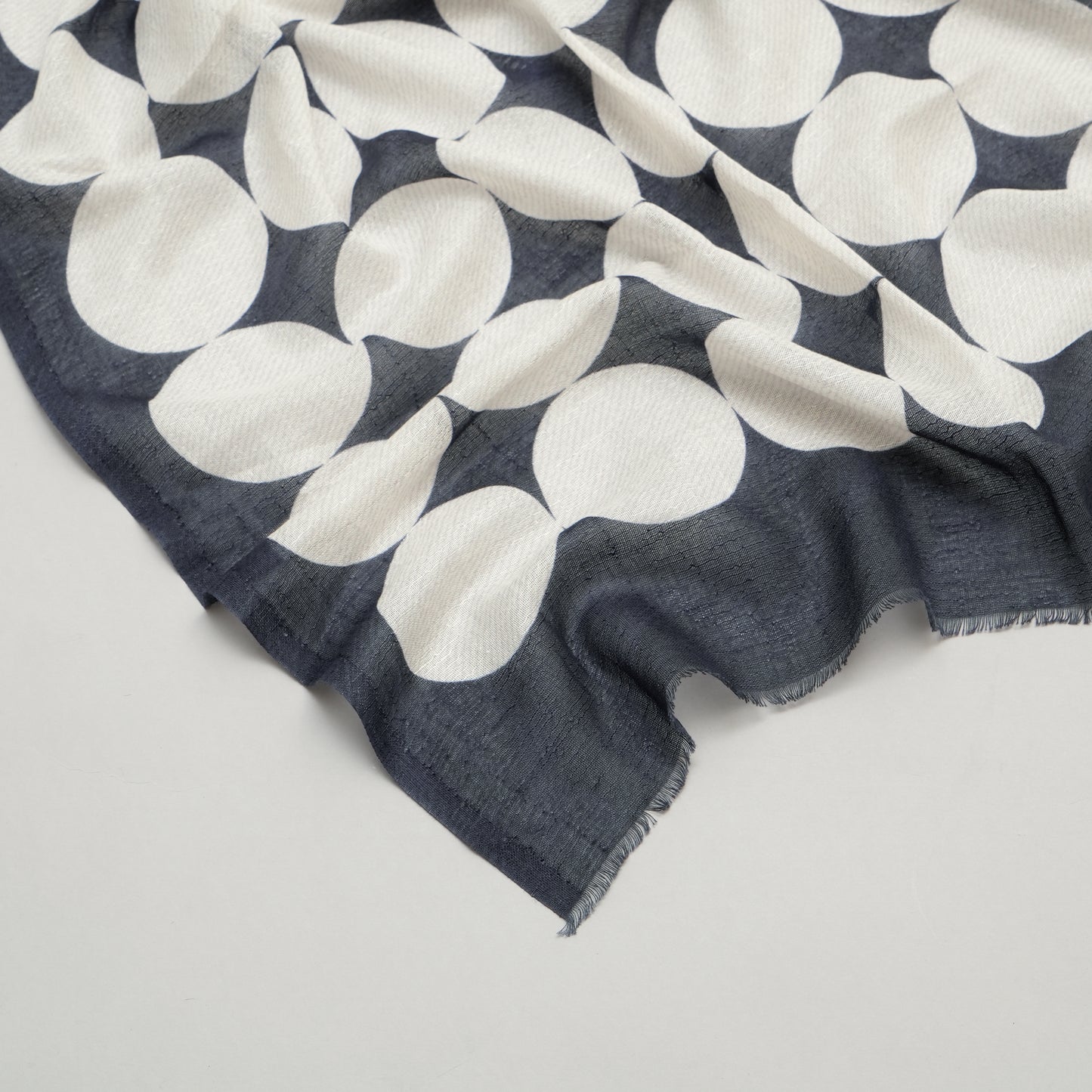 Vintage Polka-Cotton Linen Stole