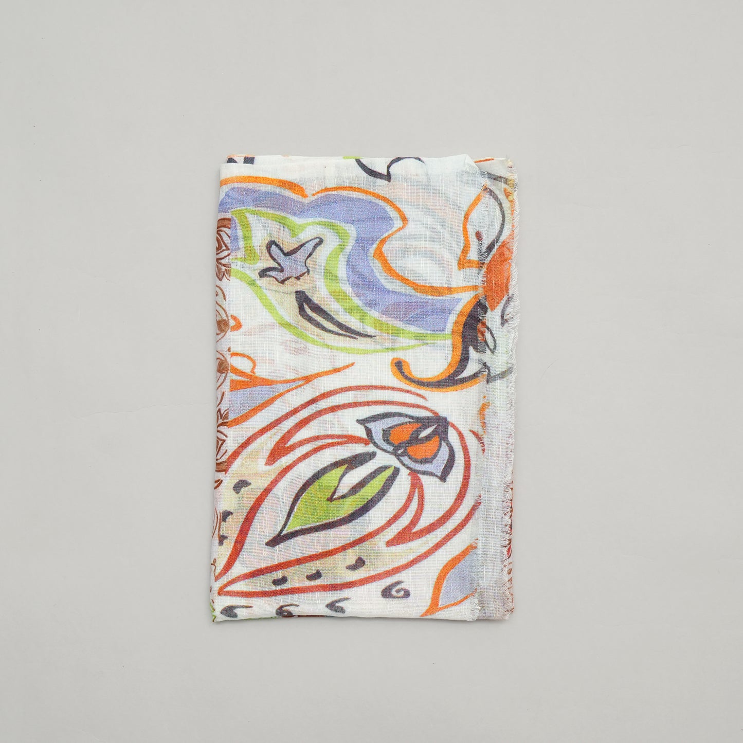 Paisley Garden: Cotton Linen Stole