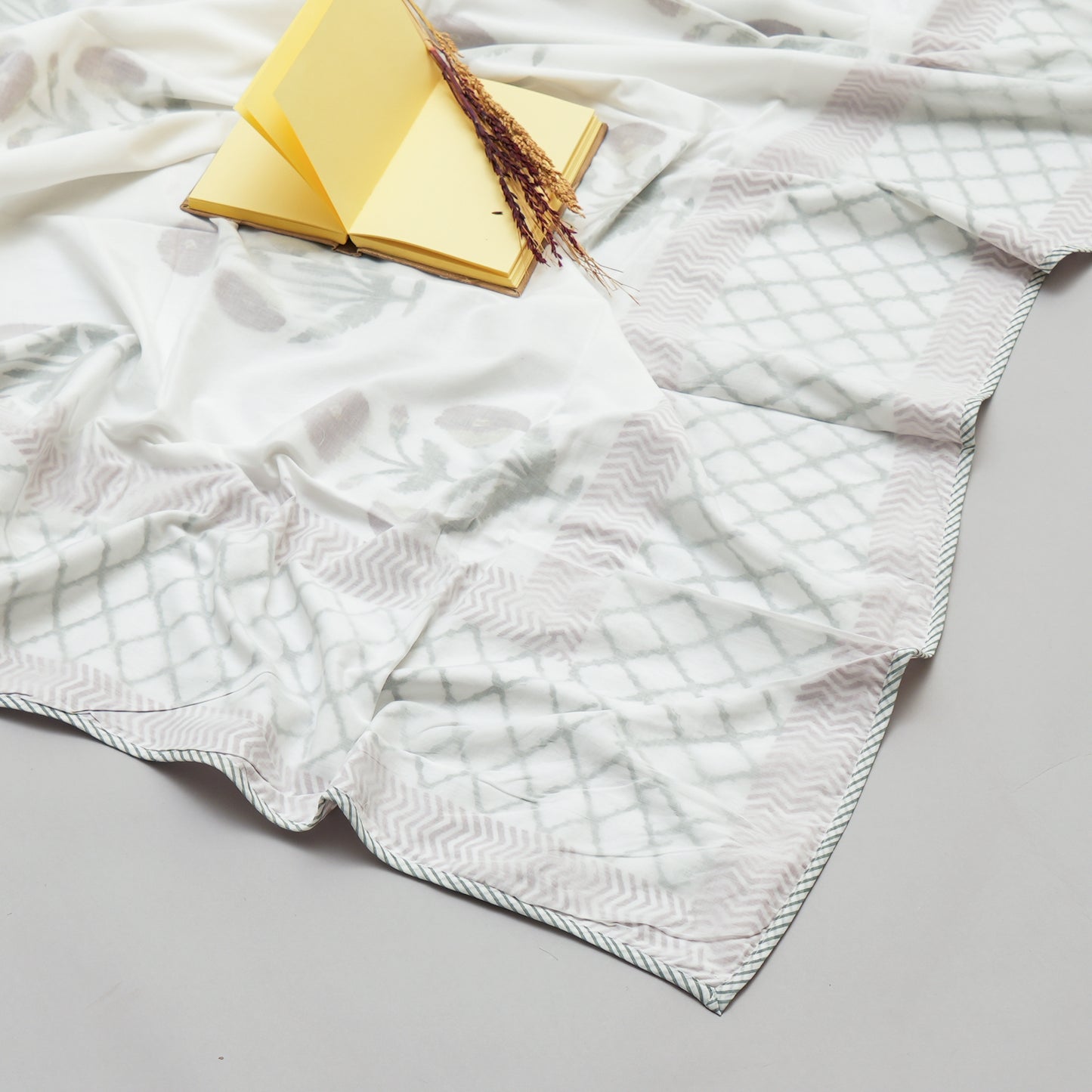 100% Cotton Muslin, Handblock Printed, Lightweight & Breathable, Three Soft Layers, Artisanal Craftsmanship