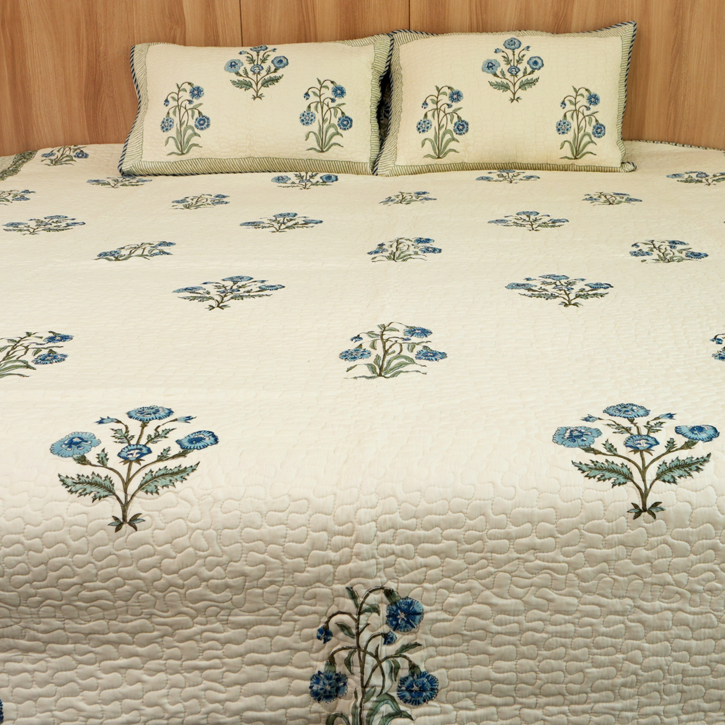 Anand Bagh-Handblock Quilted Bedcover