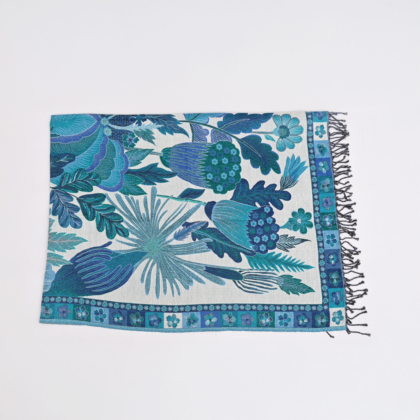 Azure Bloom Throw