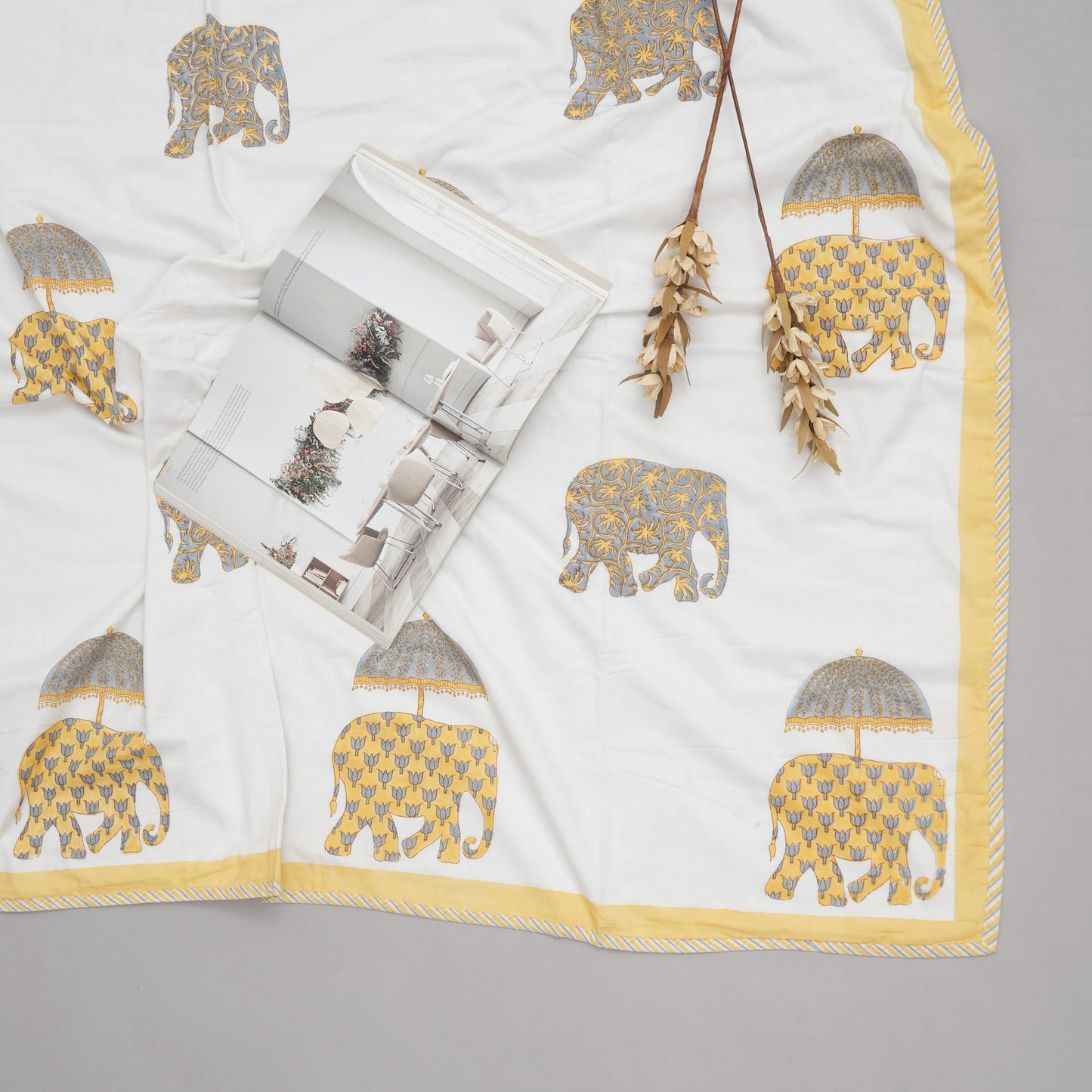 Kainaat Handblock Print Dohar Set