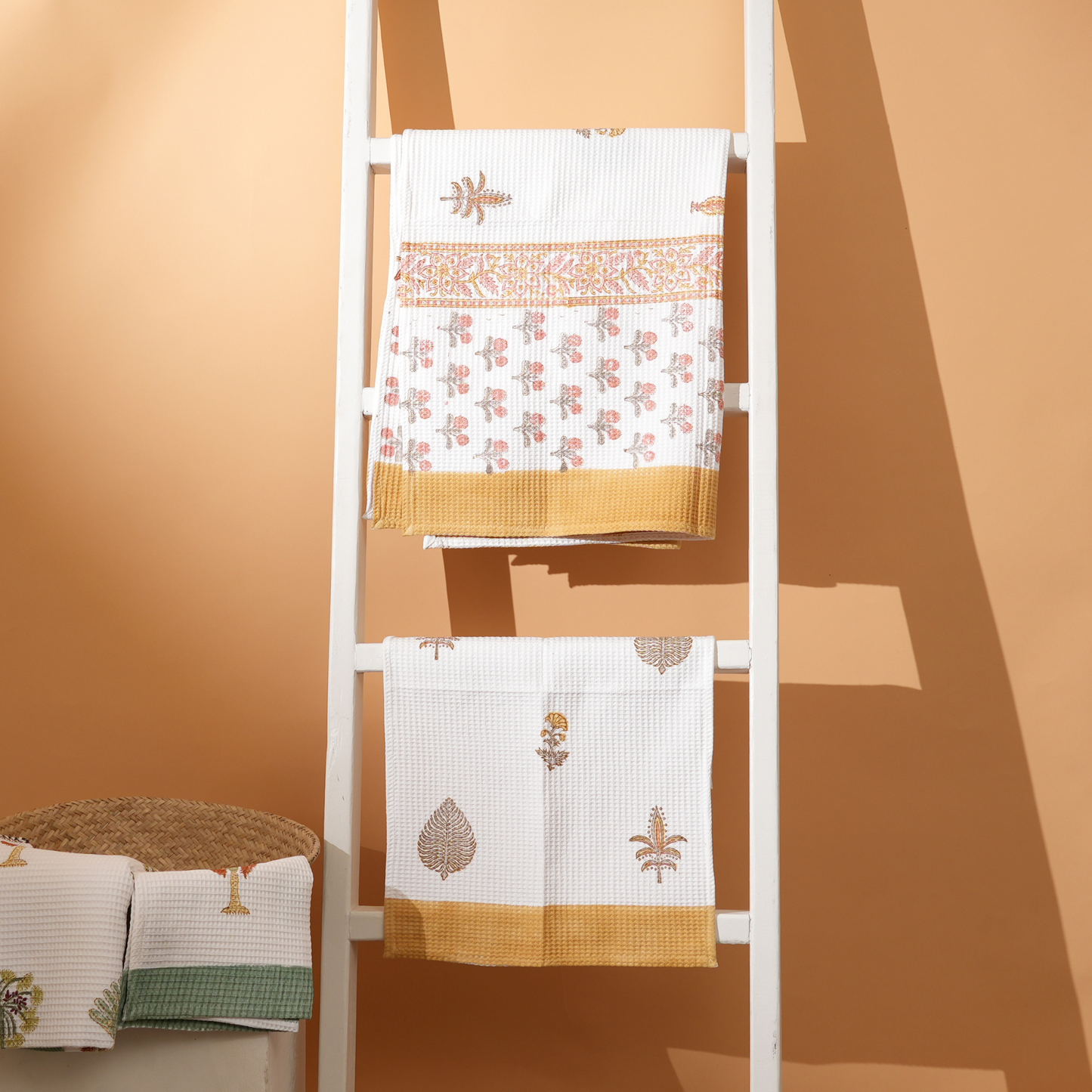 Handblock Cotton Towel Set