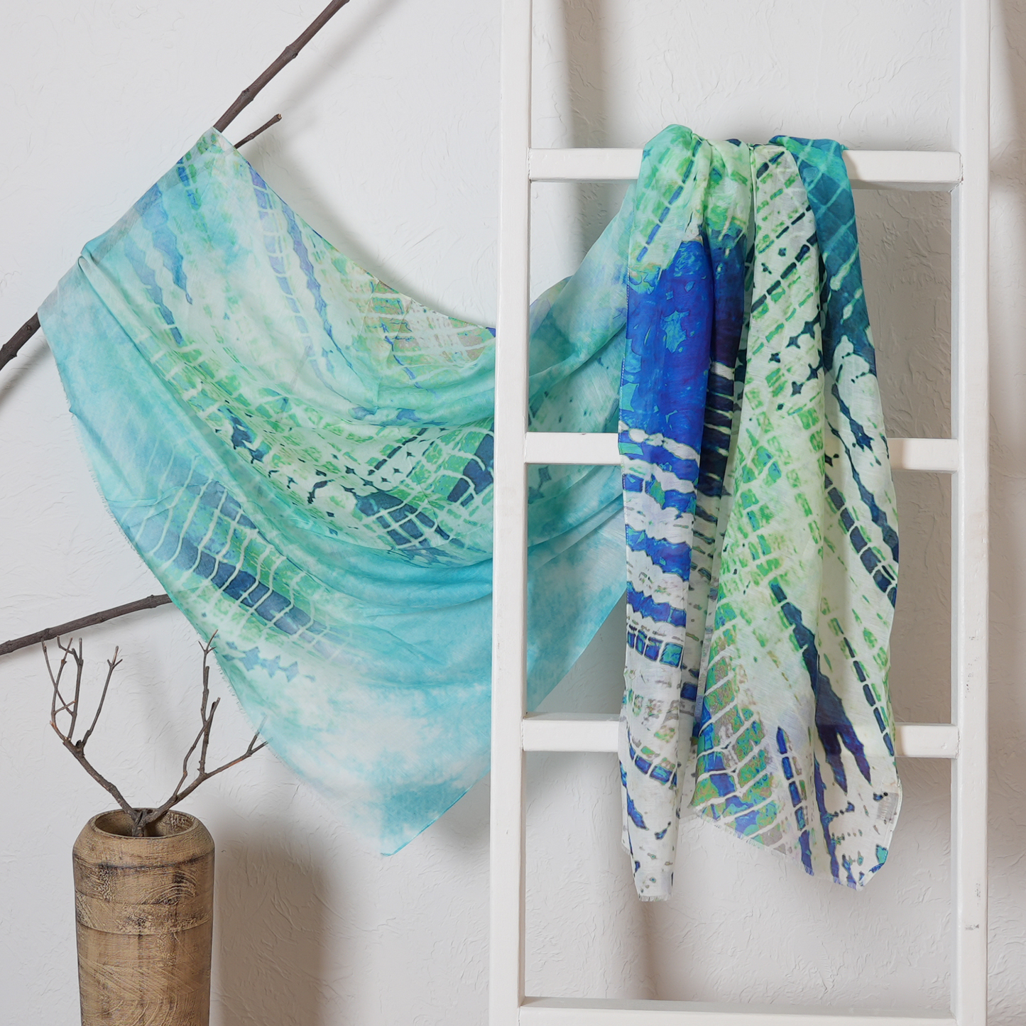 Ocean Whisper-Cotton Silk Stole