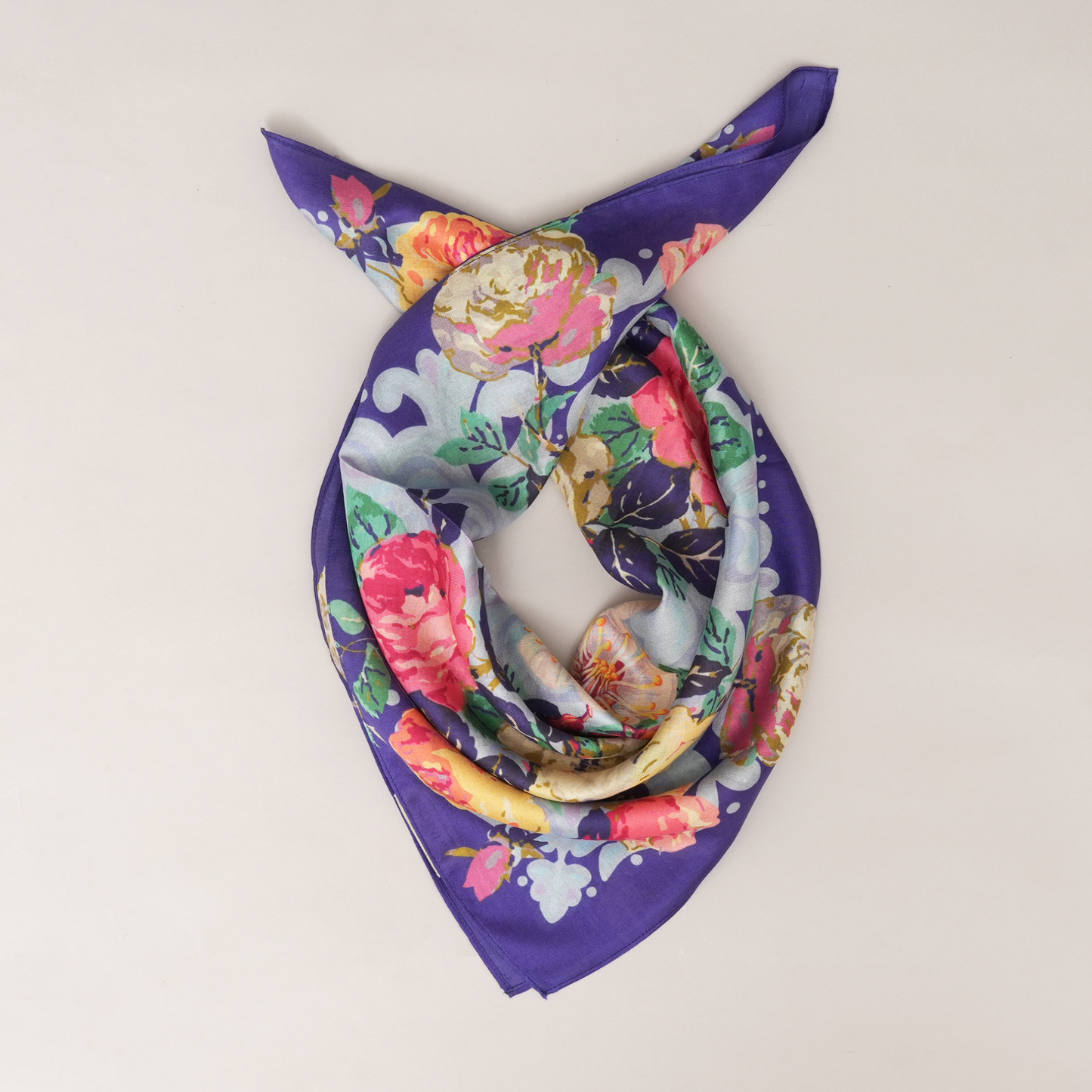 Enchanted Petals-Mulberry Silk Scarf