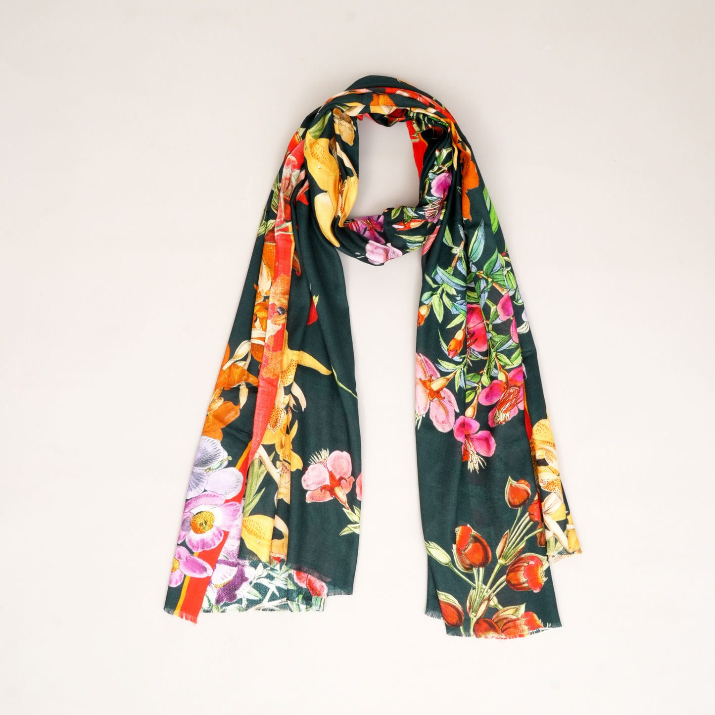 Midnight Bloom- Bamboo Modal Stole