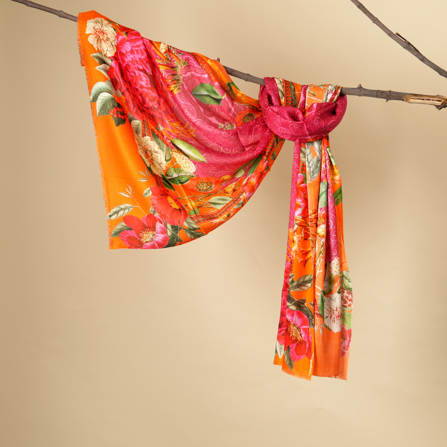 Vivid Oasis-Bamboo Modal Stole
