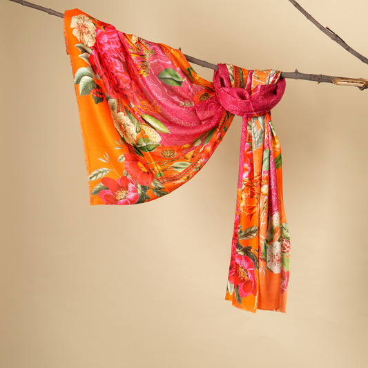 Vivid Oasis-Bamboo Modal Stole