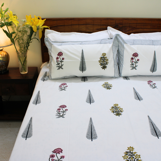 Anandbagh Handblock Bedsheet