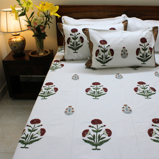 Anandbagh Handblock Bedsheet