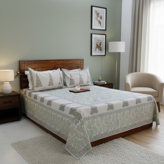 Anandbagh Handblock Bedsheet