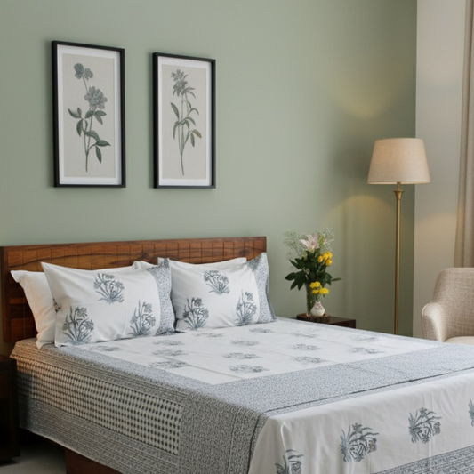 Anandbagh Handblock Bedsheet