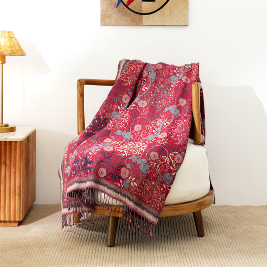 Crimson Garden Throw