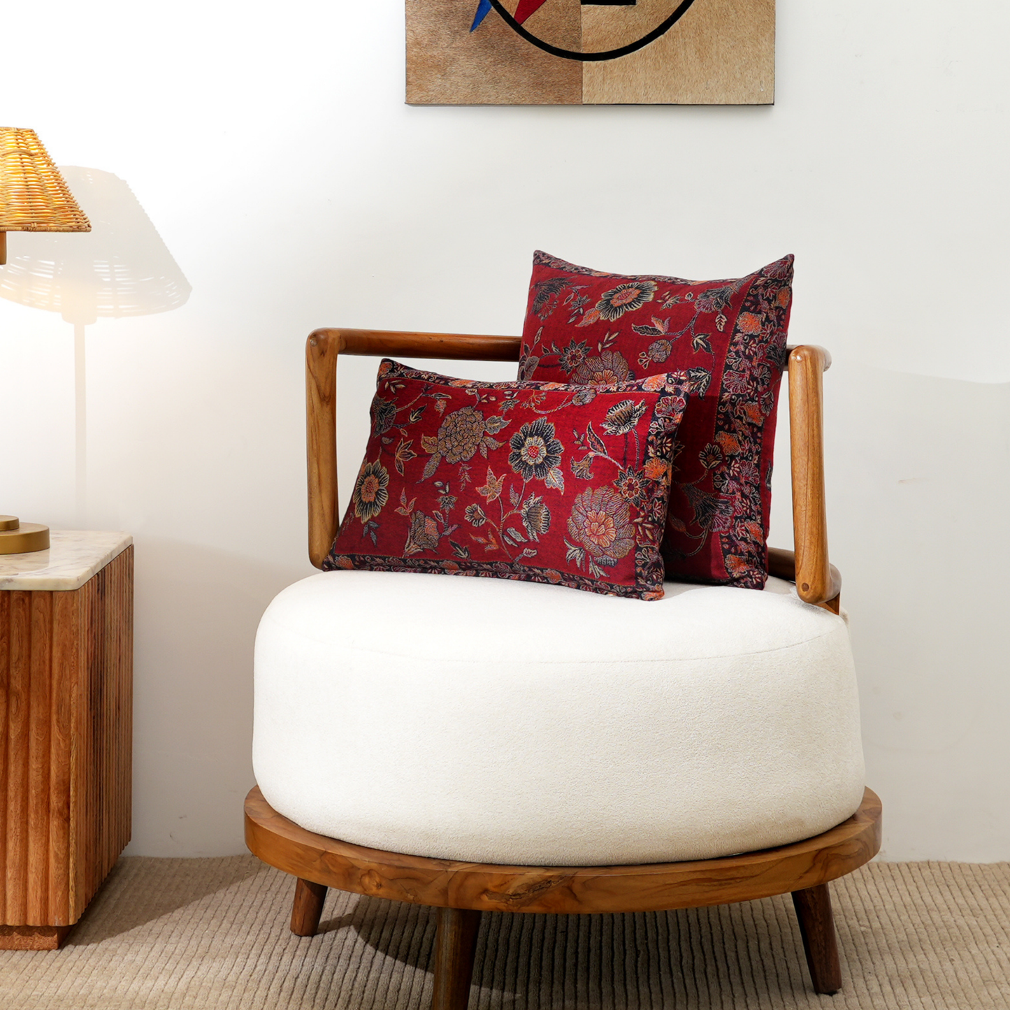 The Earth Collection- Crimson Garden Cushion Cover Set
