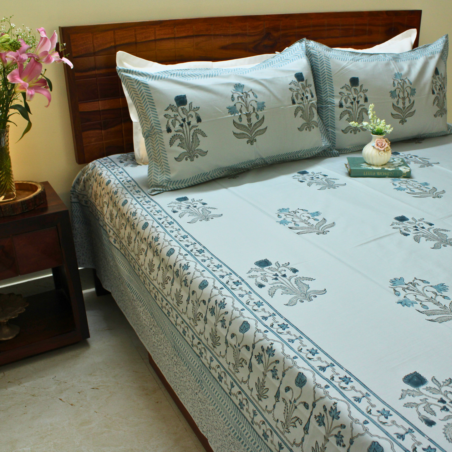Anandbagh Handblock Bedsheet